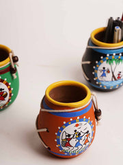 local-kala-terracotta-pen-stand-hand-painted