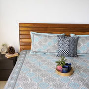local-kala-parineeta-blue-flat-i-fitted-bedsheet-90x108-inches