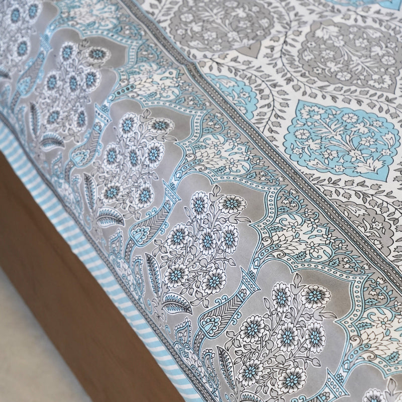 local-kala-parineeta-blue-flat-i-fitted-bedsheet-90x108-inches
