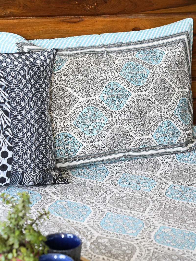 local-kala-parineeta-blue-flat-i-fitted-bedsheet-90x108-inches