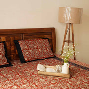local-kala-maroon-kalamkari-single-bed-bedsheet-60x90-inches