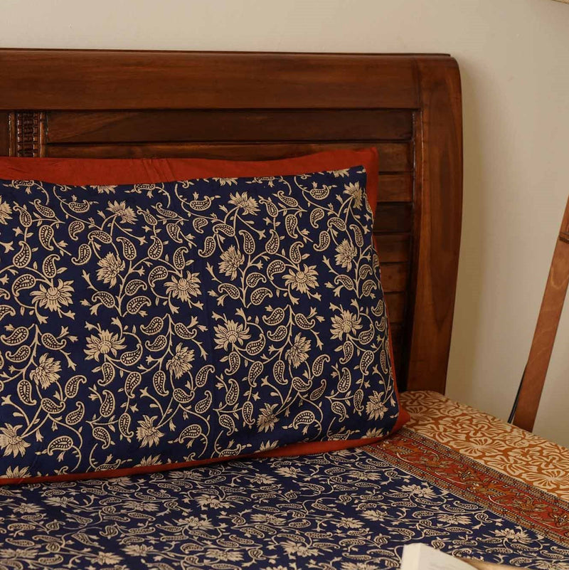 local-kala-blue-kalamkari-single-bed-bedsheet-60x90-inches