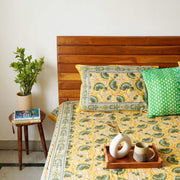local-kala-begum-yellow-a-king-size-double-bed-bedsheet-fitted-bedsheet