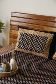 local-kala-kalamkari-black-a-king-size-double-bed-bedsheet-fitted-bedsheet