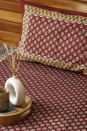 local-kala-kalamkari-maroon-single-bed-bedsheet-60x90-inches