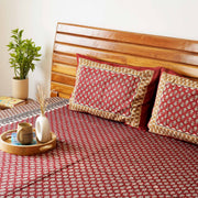 local-kala-kalamkari-maroon-a-king-size-double-bed-bedsheet