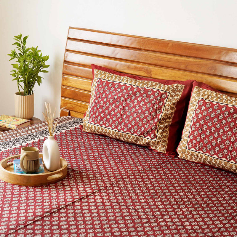 local-kala-kalamkari-maroon-a-king-size-double-bed-bedsheet