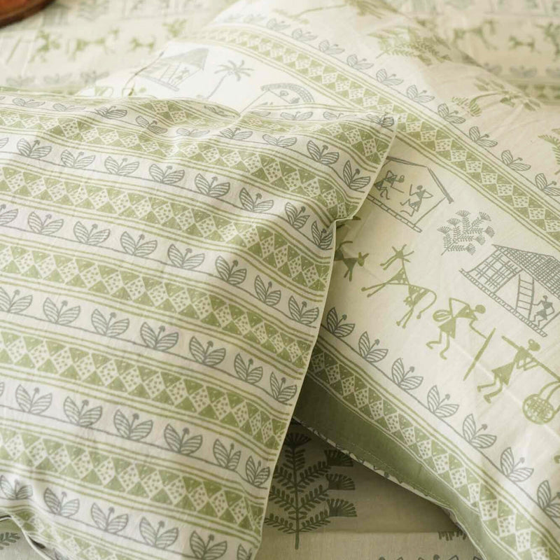 local-kala-worli-green-flat-i-fitted-bedsheet-108x108-inches