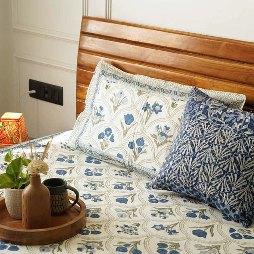 local-kala-ambarsariya-blue-flat-i-fitted-bedsheet-90x108-inches
