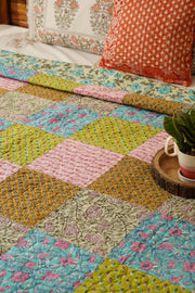 local-kala-rangeela-a-patchwork-reversible-quilted-bedcover-comforter