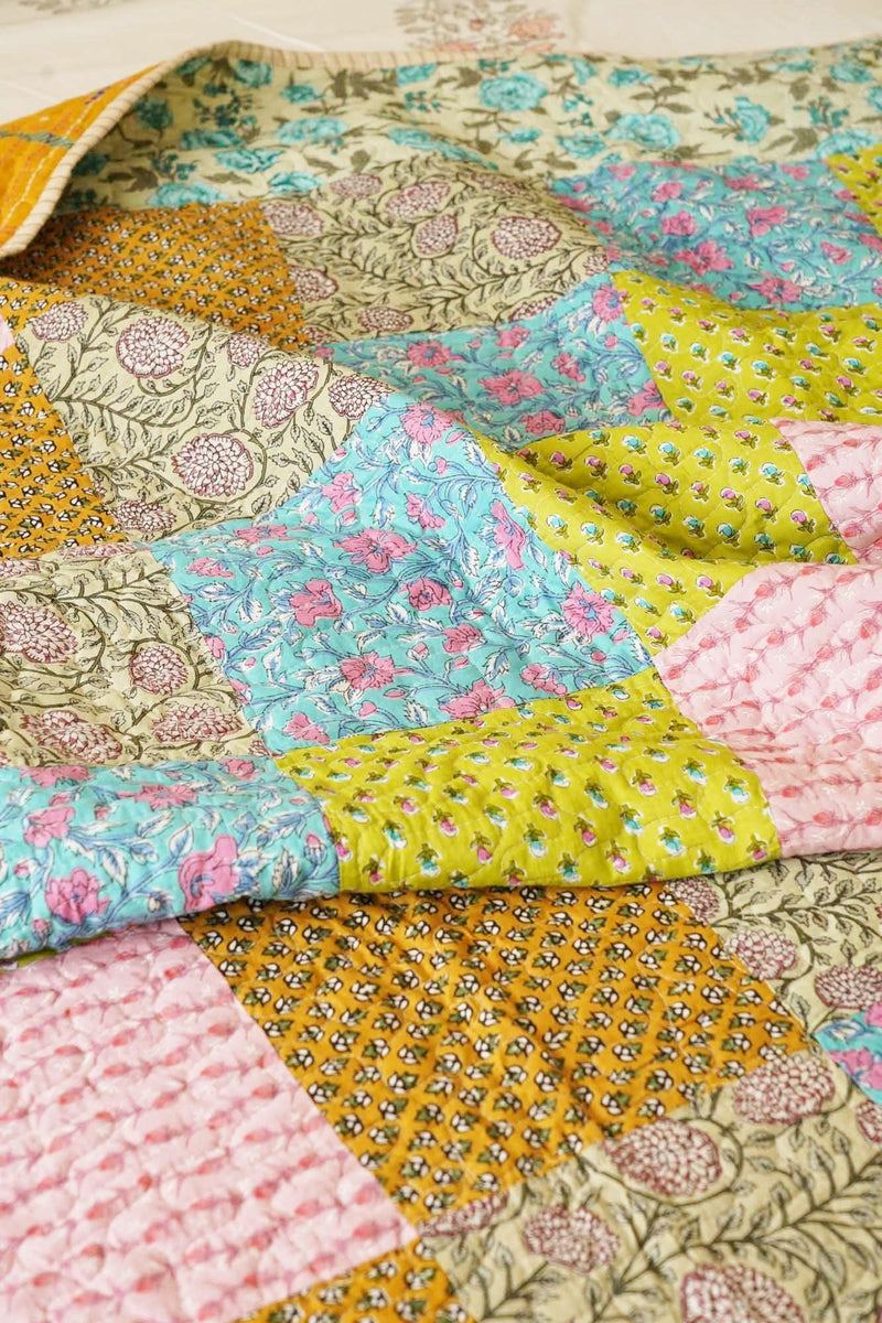 local-kala-rangeela-a-patchwork-reversible-quilted-bedcover-comforter
