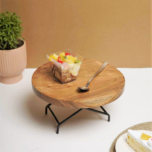 local-kala-cake-stand-with-movable-iron-stand-acacia-wood