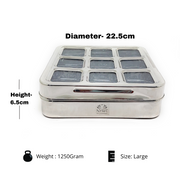 Stainless Steel 9 Compartment Dry fruit/Spice Box – Kitchen Utensil