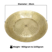 Traditional Brass Hammered Parat – Kitchen Utensil