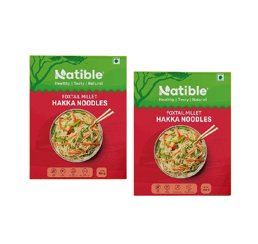 Natible Foxtail Millet Hakka Noodles Variety Pack – Millet Based Instant Noodles (6.35 oz)