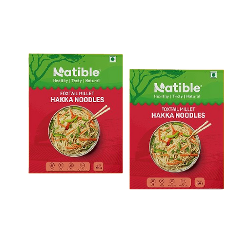 Natible Foxtail Millet Hakka Noodles Variety Pack – Millet Based Instant Noodles (6.35 oz)