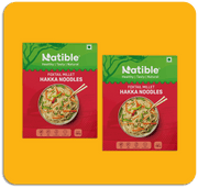 Natible Foxtail Millet Hakka Noodles Variety Pack – Millet Based Instant Noodles (6.35 oz)