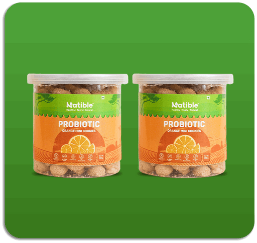 Natible Natible Probiotic Orange Mini Cookies Variety Pack – Wholesome Snack Cookies (5.29 oz)