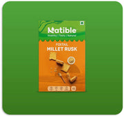 Natible Foxtail Millet Rusk – Crunchy Tea Time Snack (7.76 oz)