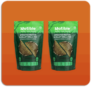 Natible Sprouted Protein and Millet Chilla Mix Variety Pack- Spinach & Masala Flavor – Savory Indian Pancake Mix (7.05 oz)
