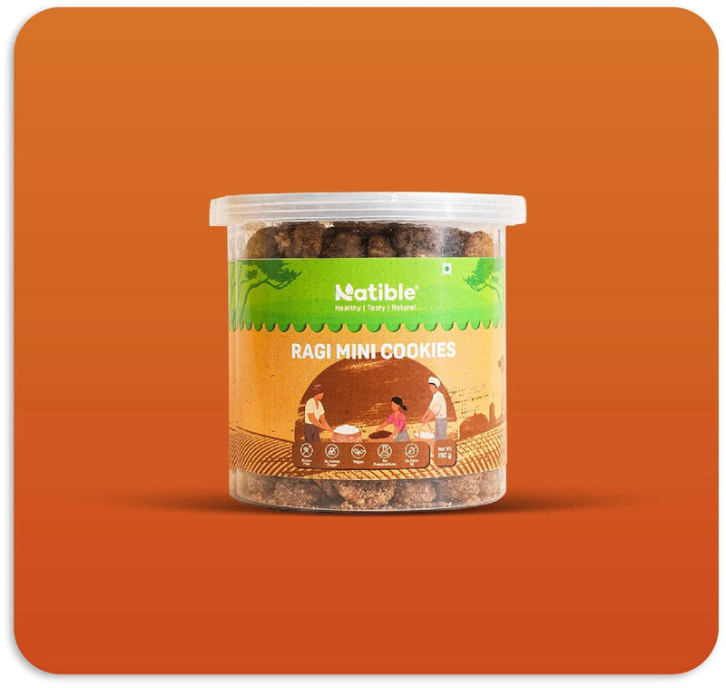 Natible Natible Ragi Mini Cookies – Wholesome Snack Cookies (5.29 oz)