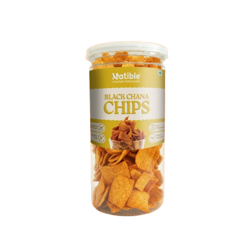 Natible Black Chana Chips – Crunchy Savory Snack (4.94 oz)