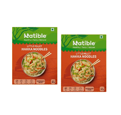 Natible Little Millet Hakka Noodles Variety Pack – Millet Based Instant Noodles (6.77 oz)