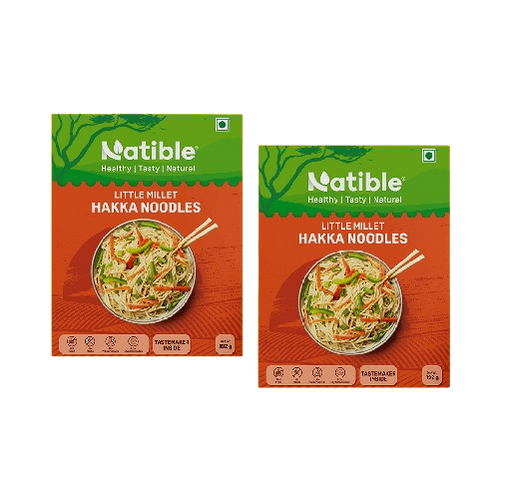 Natible Little Millet Hakka Noodles Variety Pack – Millet Based Instant Noodles (6.77 oz)
