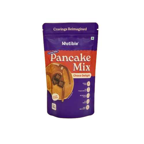 Natible Instant Millet Pancake Mix-Chocolate – Easy Breakfast Pancake Mix (7.05 oz)