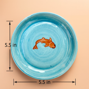 Nurture India Koi Fish Ceramic Tapas 4-Piece Set