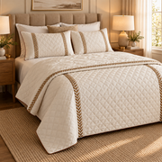 aenak-white-embossed-diamond-quilted-bedcover-set-with-brown-lace