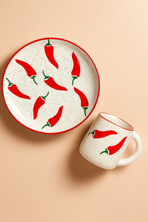 Nurture India Keep It Spicy Ceramic Plate Mug
