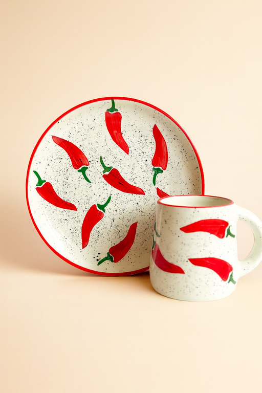 Nurture India Keep It Spicy Ceramic Plate Mug