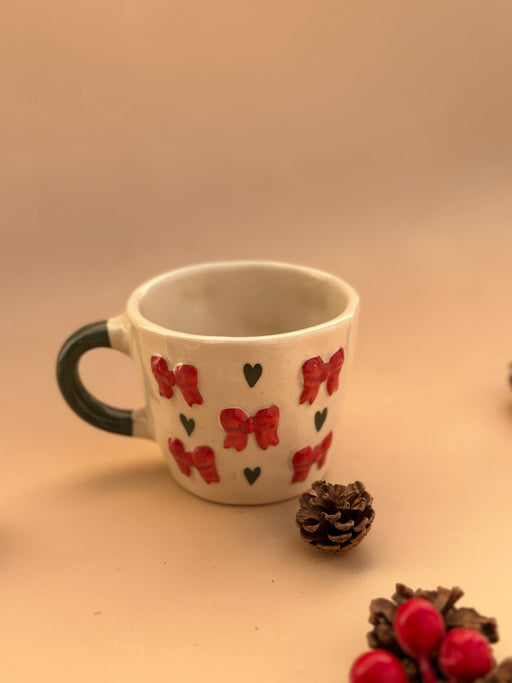Nurture India Coquette Bows Mug Red 10-oz