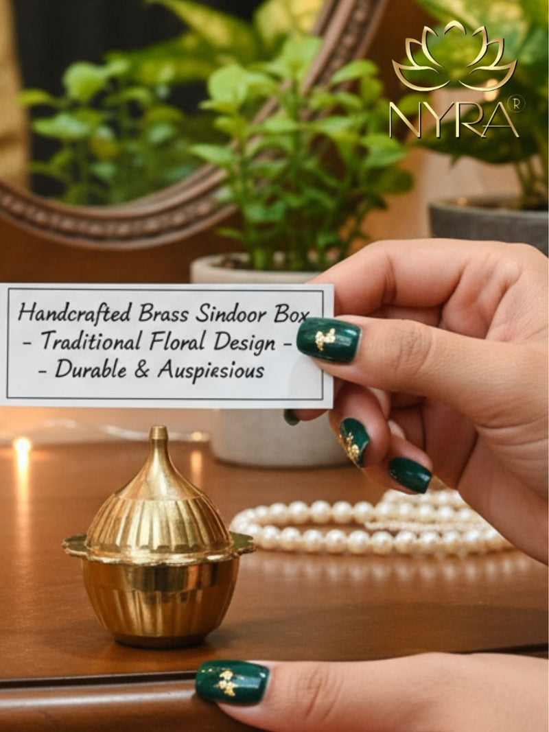 Traditional Brass Sindoor Dani/Kumkum Box – Sindoor Box