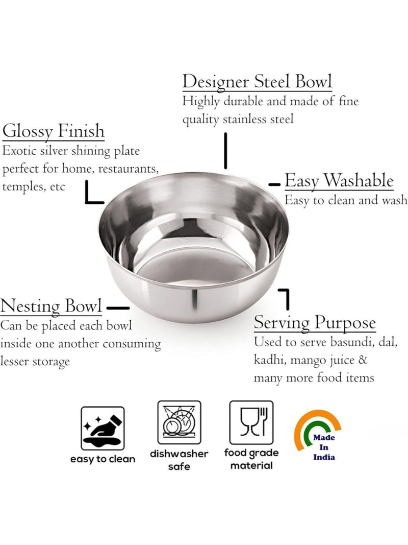 Stainless Steel Round Mixing & Serving Bowl – Serving Bowl