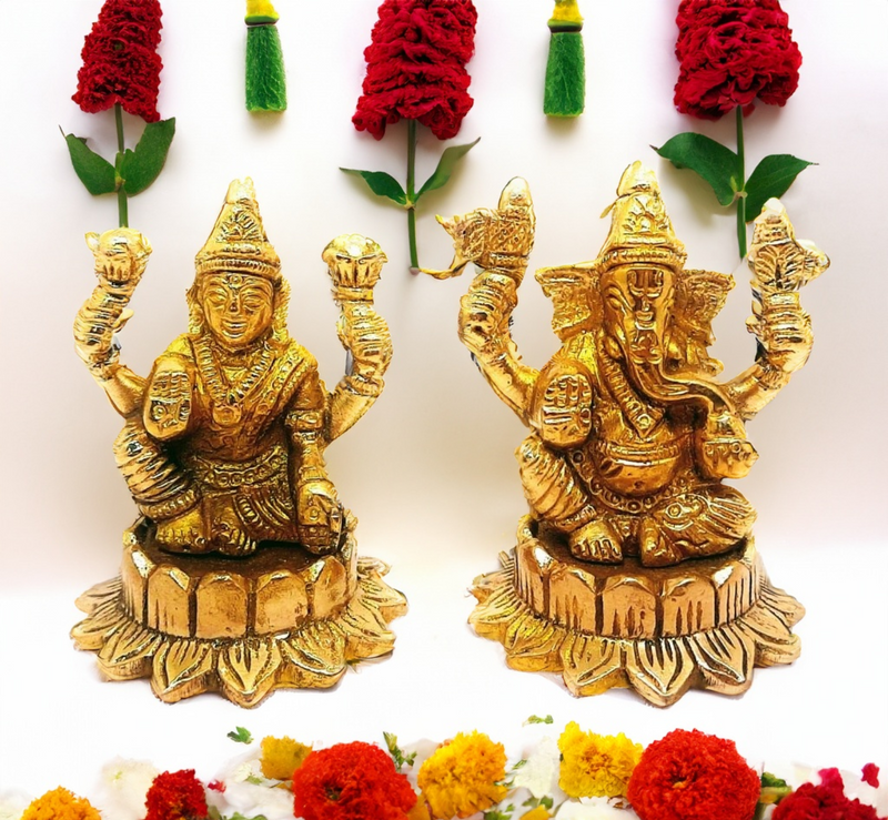 Brass Laxmi Ganesha Idol – Kitchen Utensil