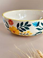 Nurture India Floral Extravaganza Ceramic Bowl Large