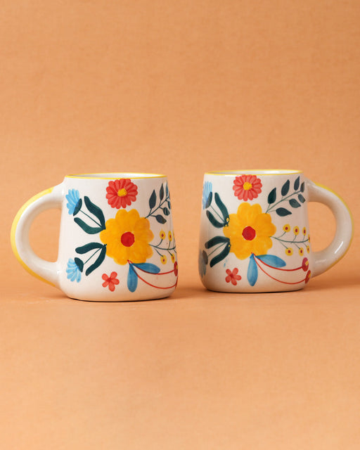Nurture India Floral Extravaganza Ceramic Stoneware Mug 10-oz