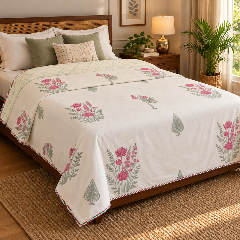 aenak-green-ashoka-handblock-printed-mulmul-cotton-reversible-dohar