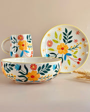 Nurture India Floral Extravaganza Breakfast 3-Piece Set