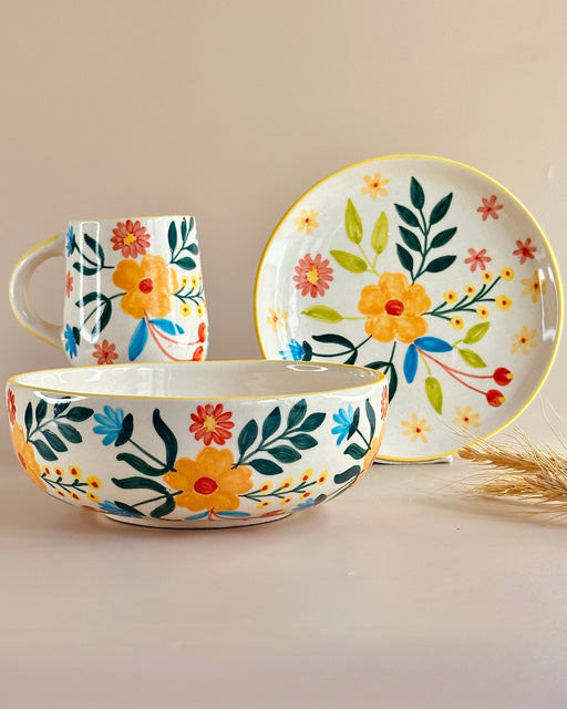 Nurture India Floral Extravaganza Breakfast 3-Piece Set