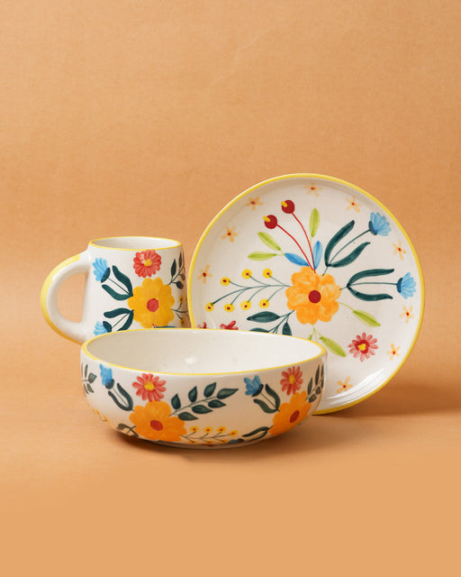 Nurture India Floral Extravaganza Breakfast 3-Piece Set