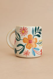 Nurture India Floral Extravaganza Ceramic Stoneware Mug 10-oz
