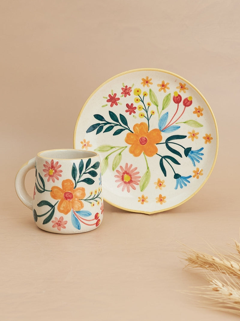 Nurture India Floral Extravaganza Plate Mug