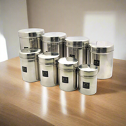 Stainless Steel Cylindrical Deep Storage Containers – Kitchenware