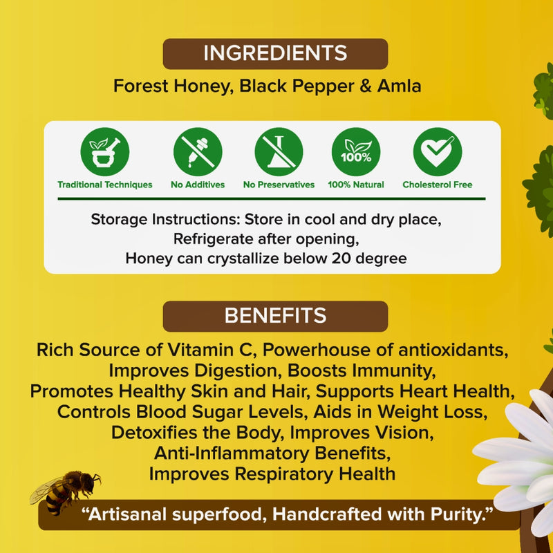 Amla Honey Black pepper spread