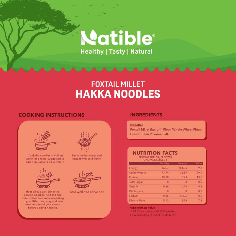 Natible Little Millet Noodles and Foxtail Millet Noodles – Millet Based Instant Noodles