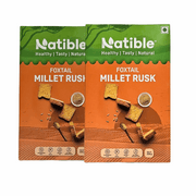 Natible Foxtail Millet Rusk Variety Pack – Crunchy Tea Time Snack (7.76 oz)