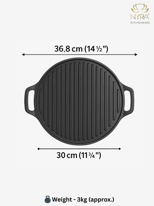 2-in-1 Cast Iron Dosa Tawa & Grill – Dosa Tawa